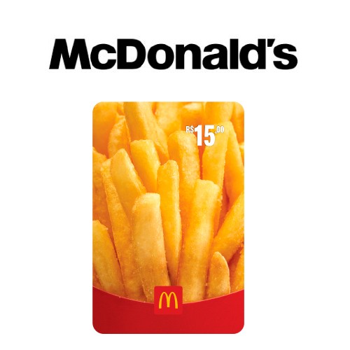 Gift Card McDonald's Virtual - R$ 15