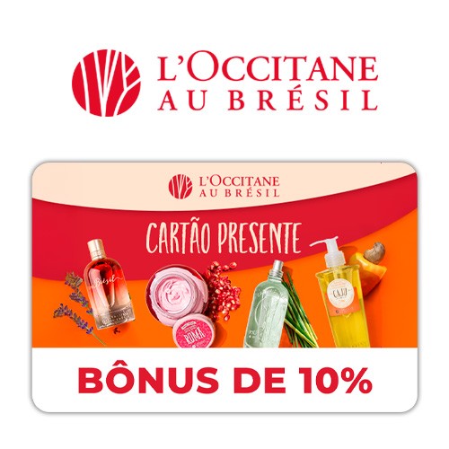 Cart�o Presente L'Occitane au Br�sil B�nus 10% Virtual