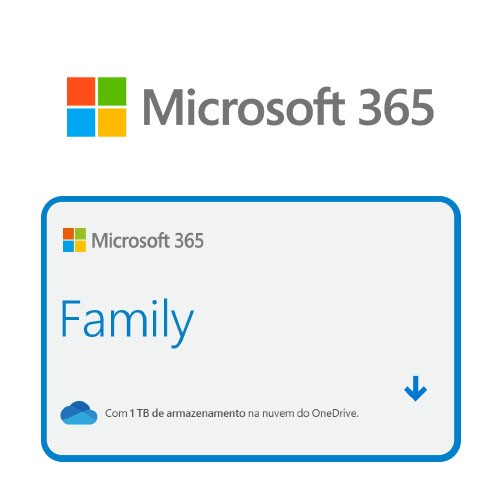 Cartão Pré-Pago Office 365 Family Virtual - R$ 449